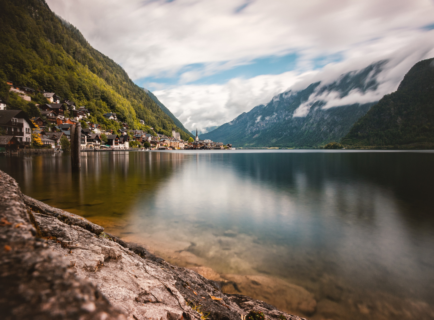 Blick auf Hallstatt und den Hallstätter See