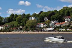 Blick auf Hamburgs Elbstrand