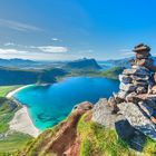 Blick auf Haukland Beach