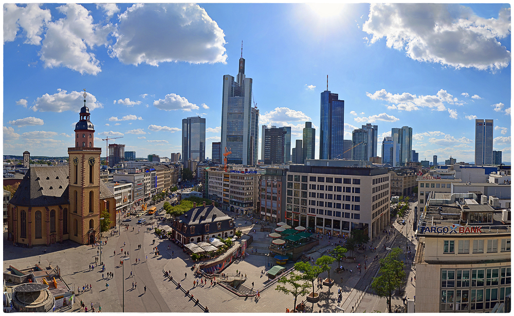 Blick auf Hauptwache in Frankfurt