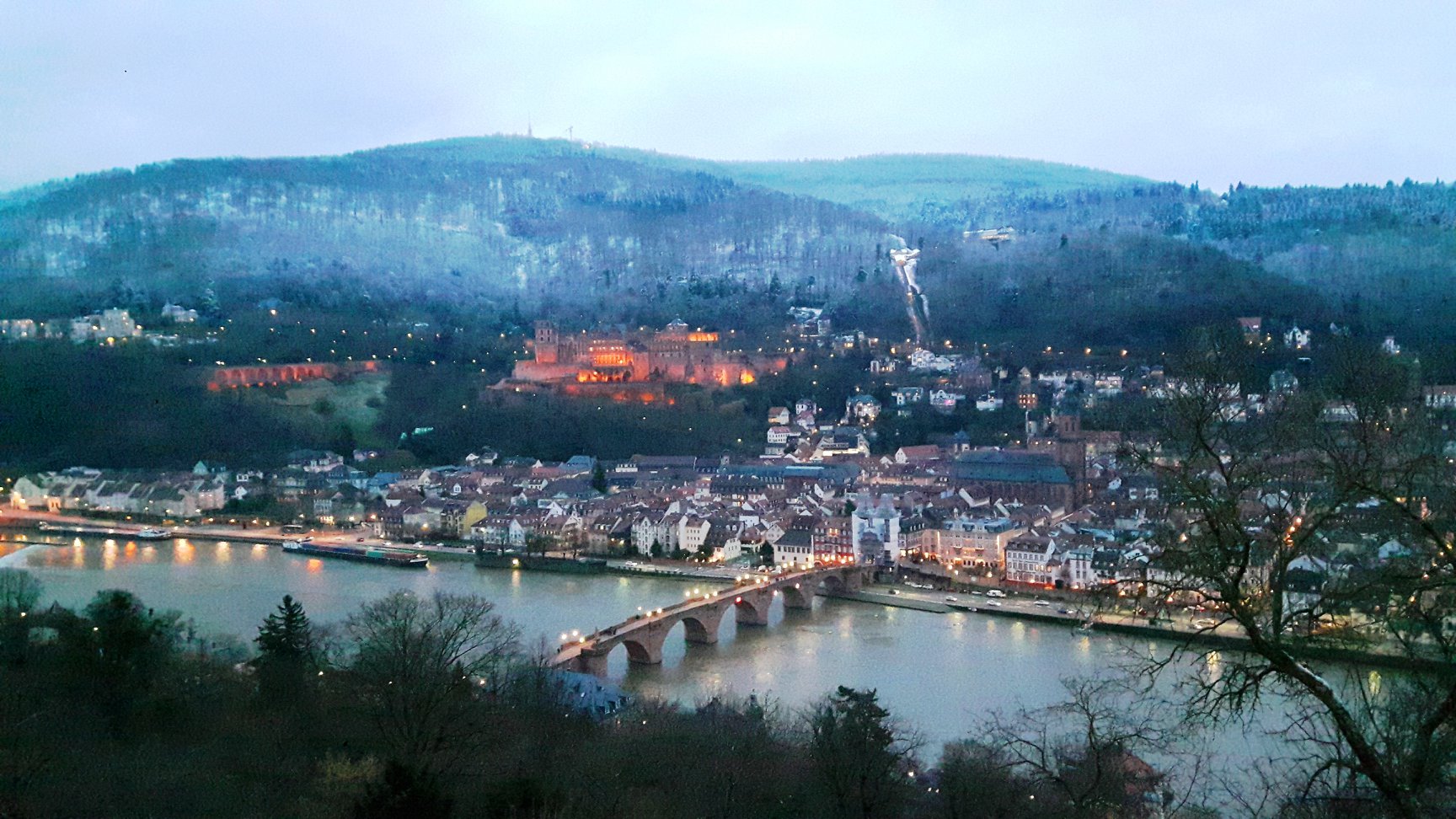 Blick auf Heidelberg, Alte Brücke