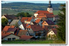 Blick auf Helmershausen von meinem Haus aus (Vistas a Helmershausen de mi casa)