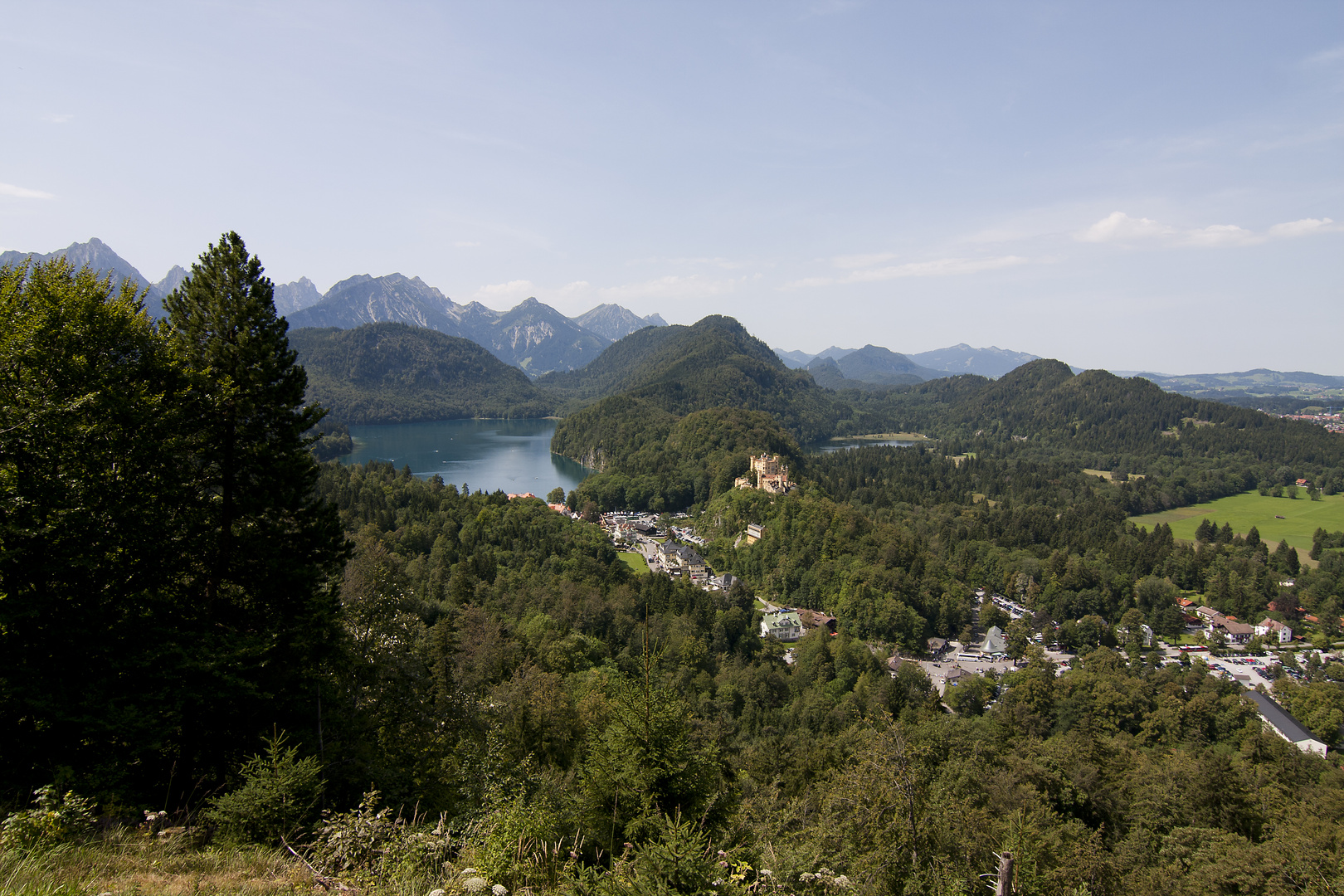 Blick auf Hohenschwangau und Umgebung