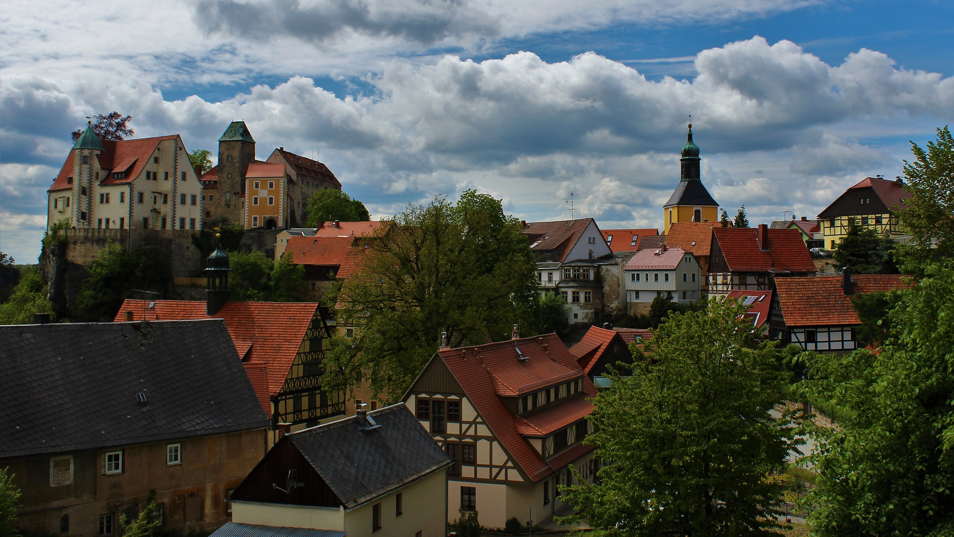 Blick auf Hohnstein