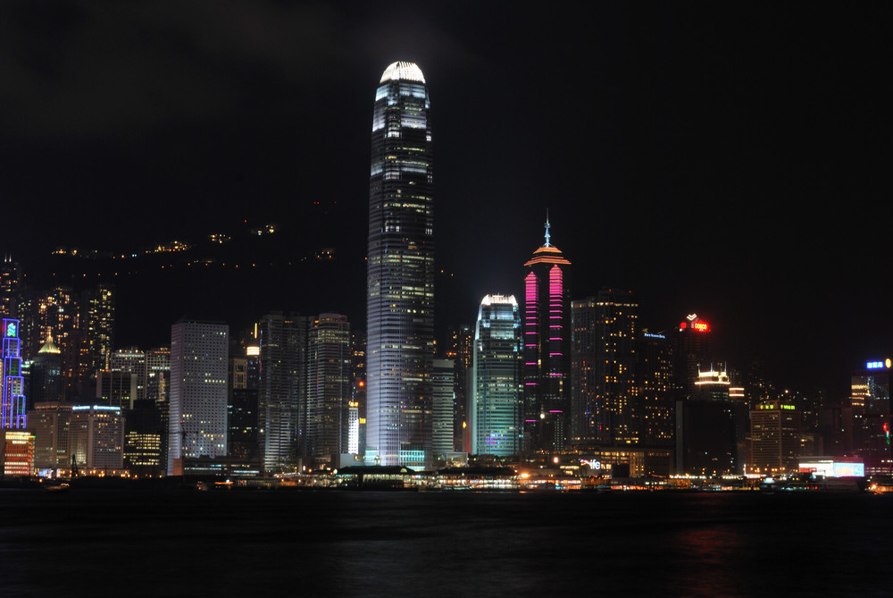 Blick auf Hong Kong Island (Blick vom Hafen auf der Festlandseite)