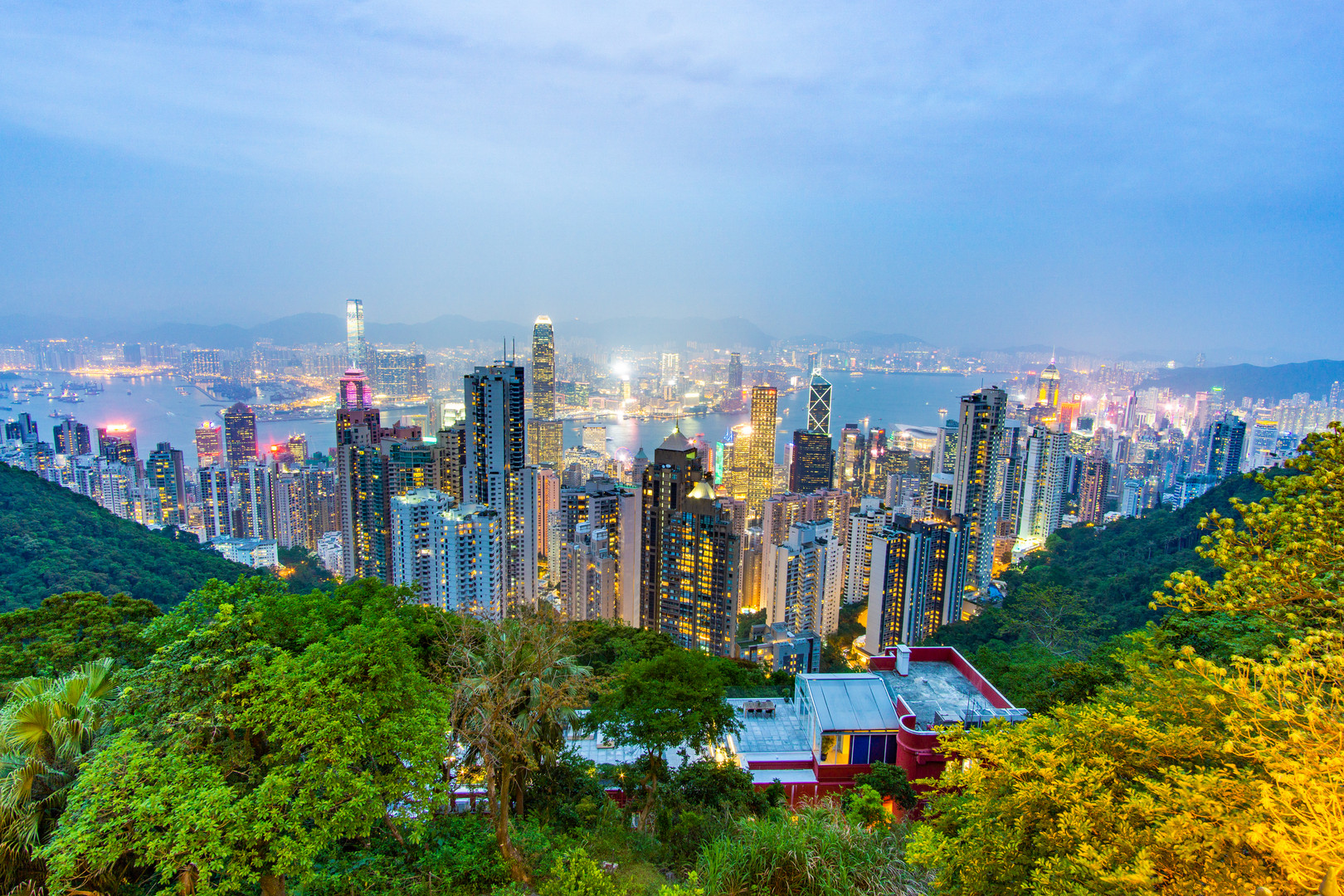 Blick auf Hong Kong vom Victoria Peak