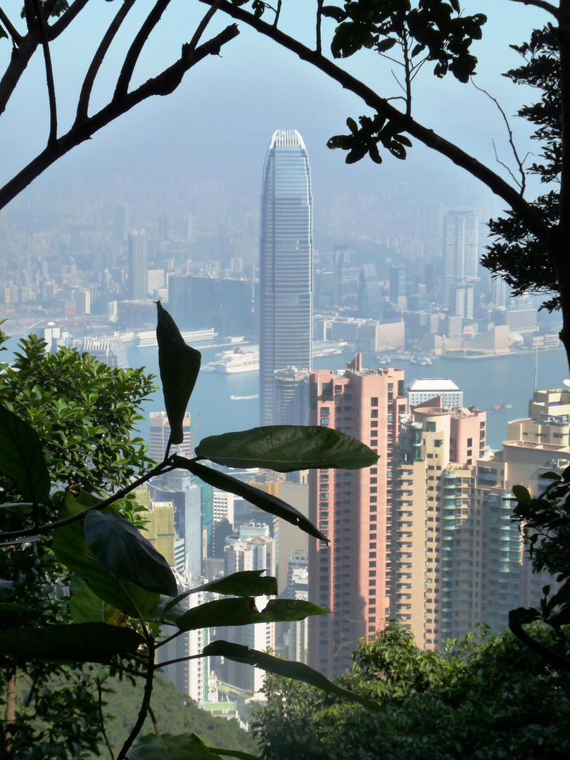 Blick auf Hongkong Island vom Peak aus