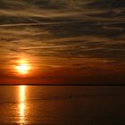 Blick auf Insel Hiddensee zum Abend