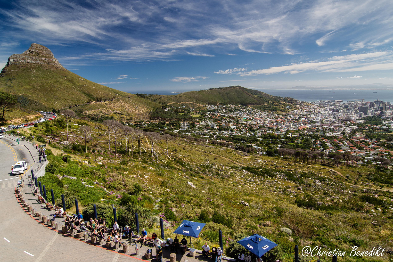 Blick auf Kapstadt, Signal Hill und Lion´s Head