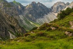 Blick auf Kemptner Kopf im Kleinwalsertal