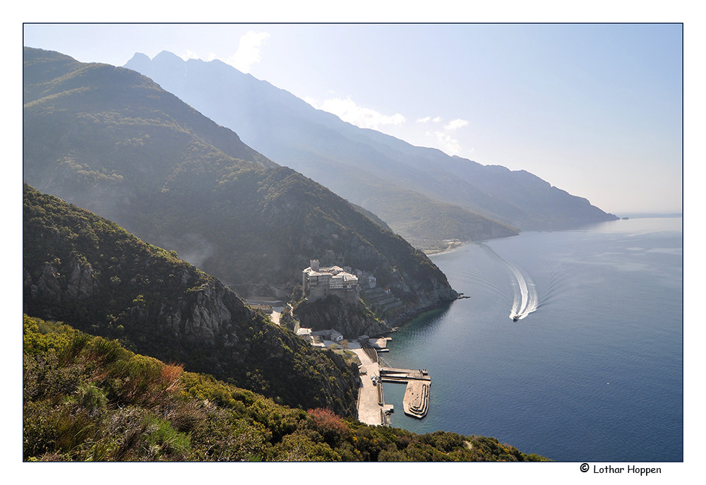 Blick auf Kloster Dionysious Foto & Bild europe, greece, athos the