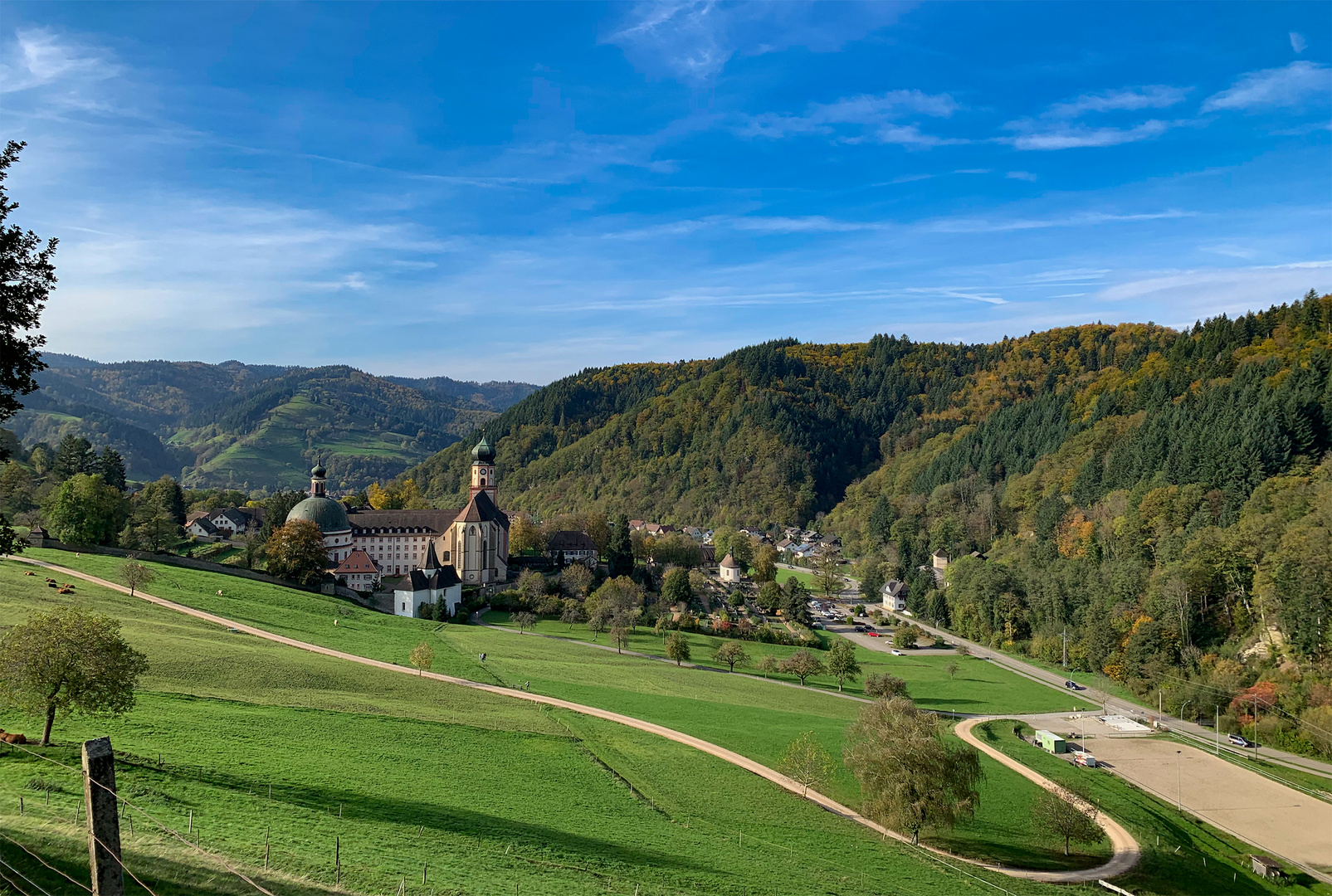 Blick auf Kloster St. Trudpert