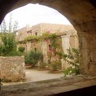 Blick auf Klosterhof Moni Arkadi