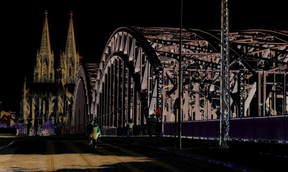 Blick auf Kölner Dom von Deutz aus