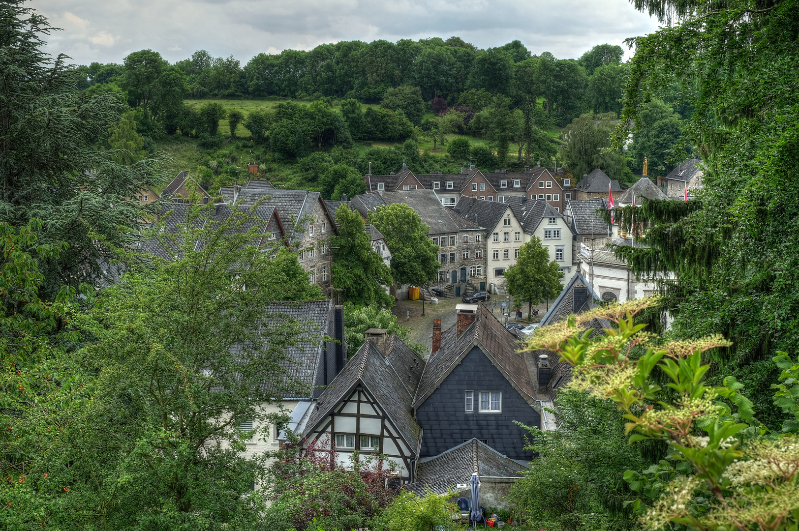 Blick auf Kornelimünster (vom alten Friedhof)