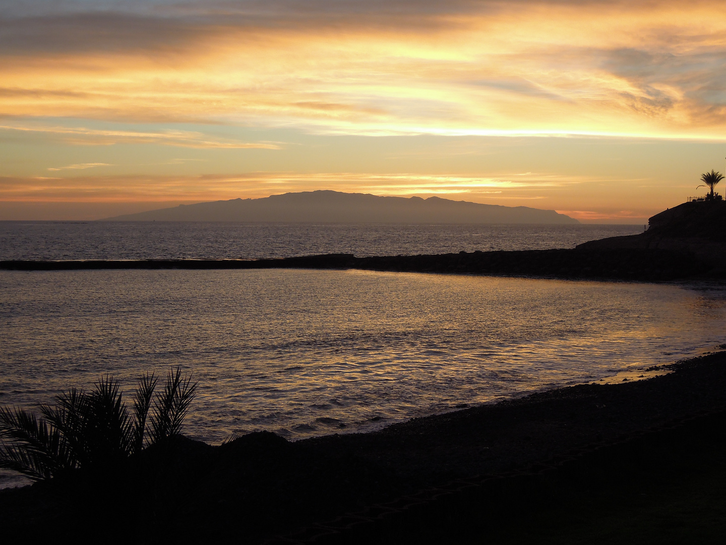 Blick auf La Gomera ...