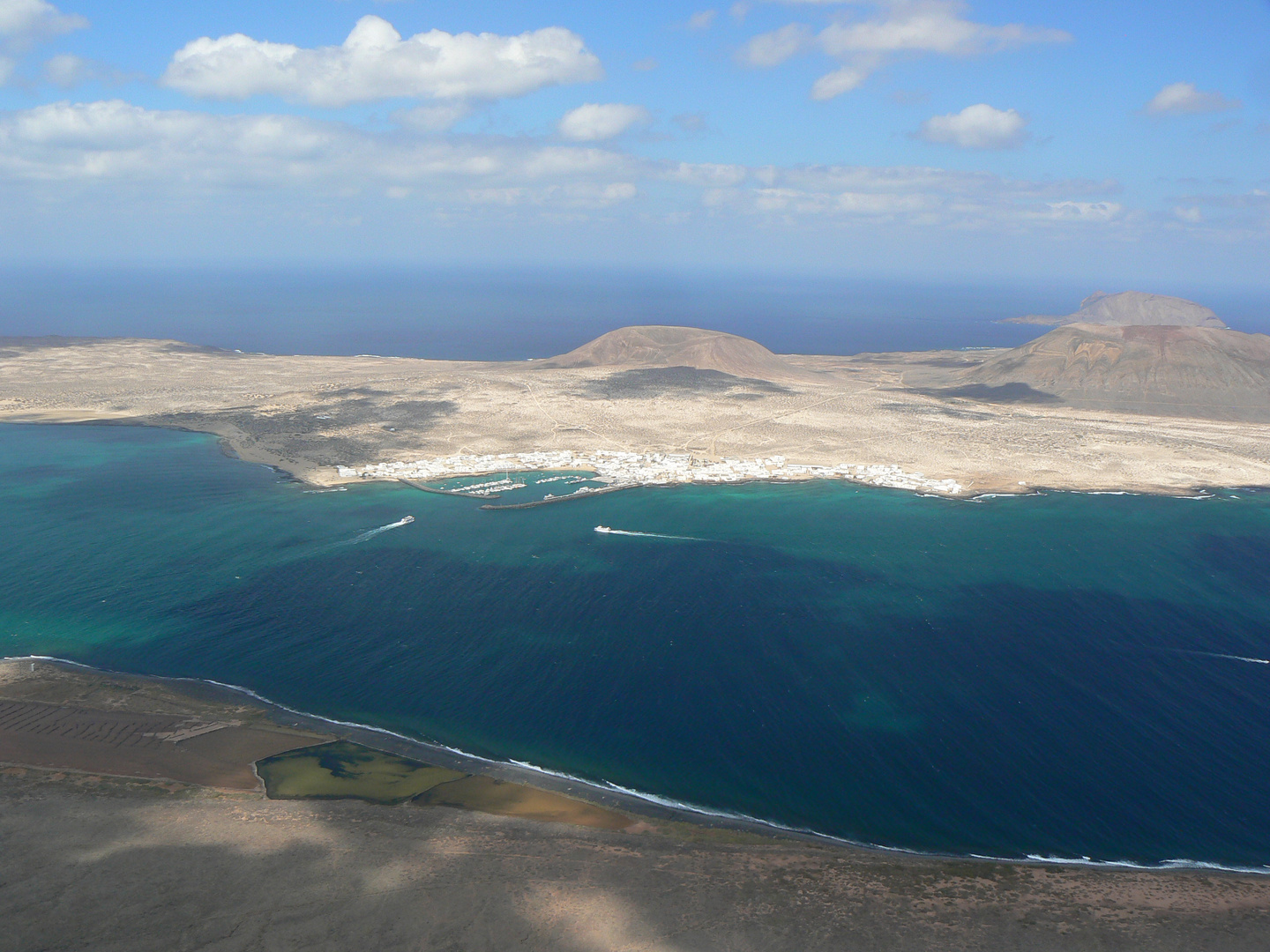 Blick auf La Graciosa vom Mirador del Rio, Lanzarote