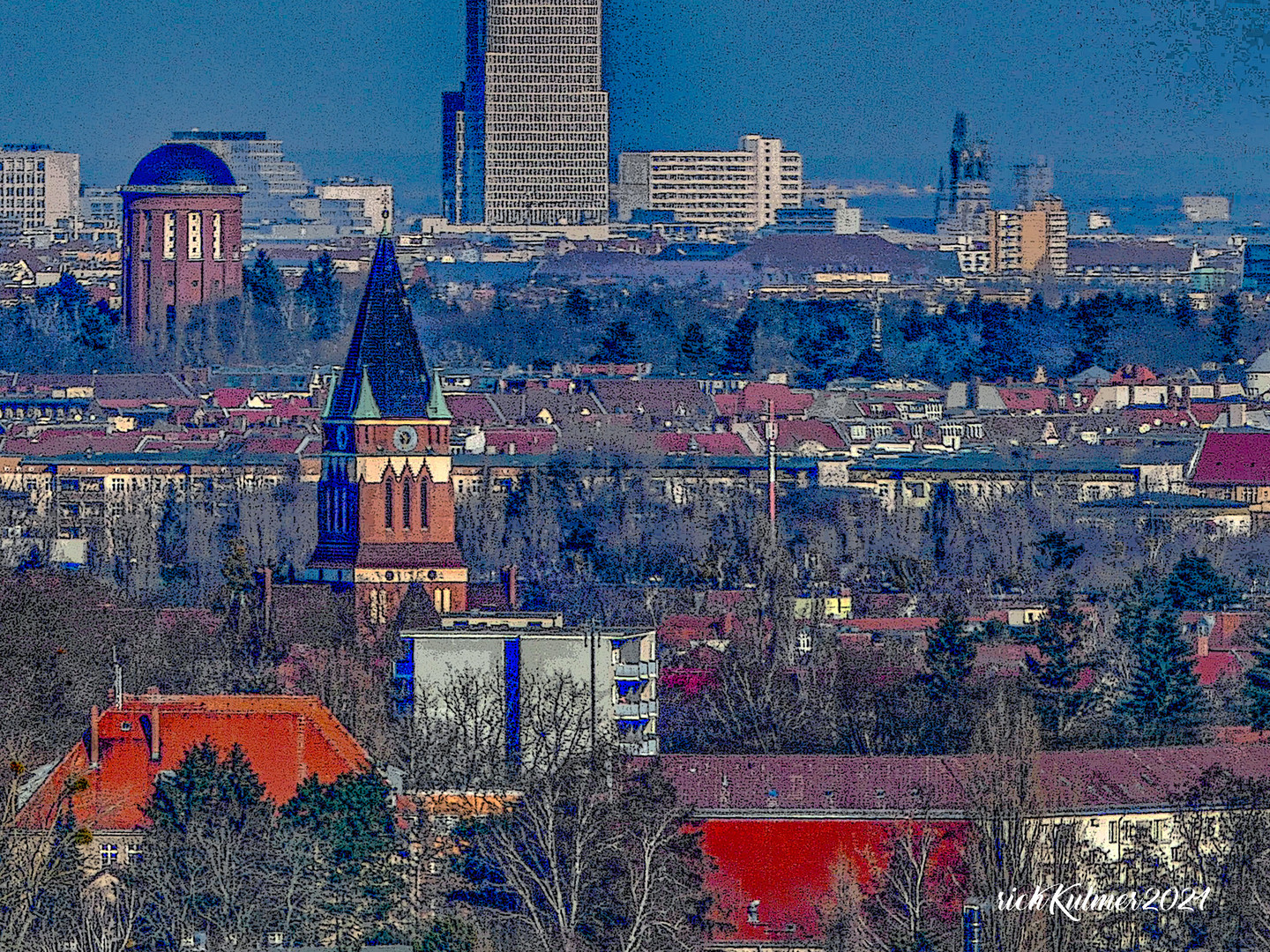 Blick auf Lankwitz-Kirche(Berlin)