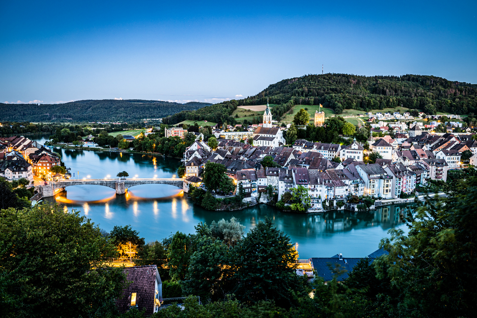 Blick auf Lauenburg und den Rhein