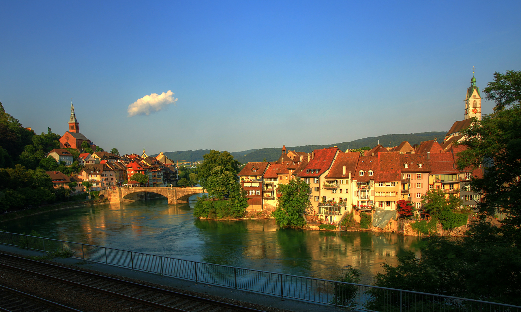 Blick auf Laufenburg am Rhein