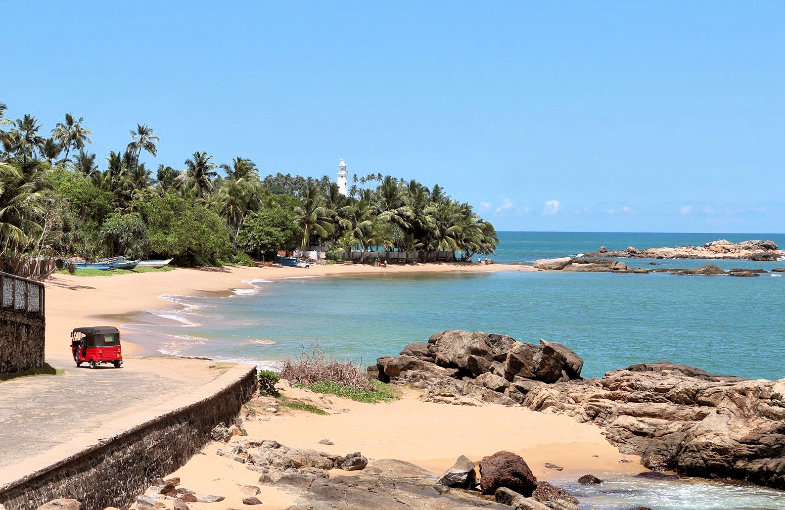 Blick auf Leuchtturm in Beruwela     Sri Lanka