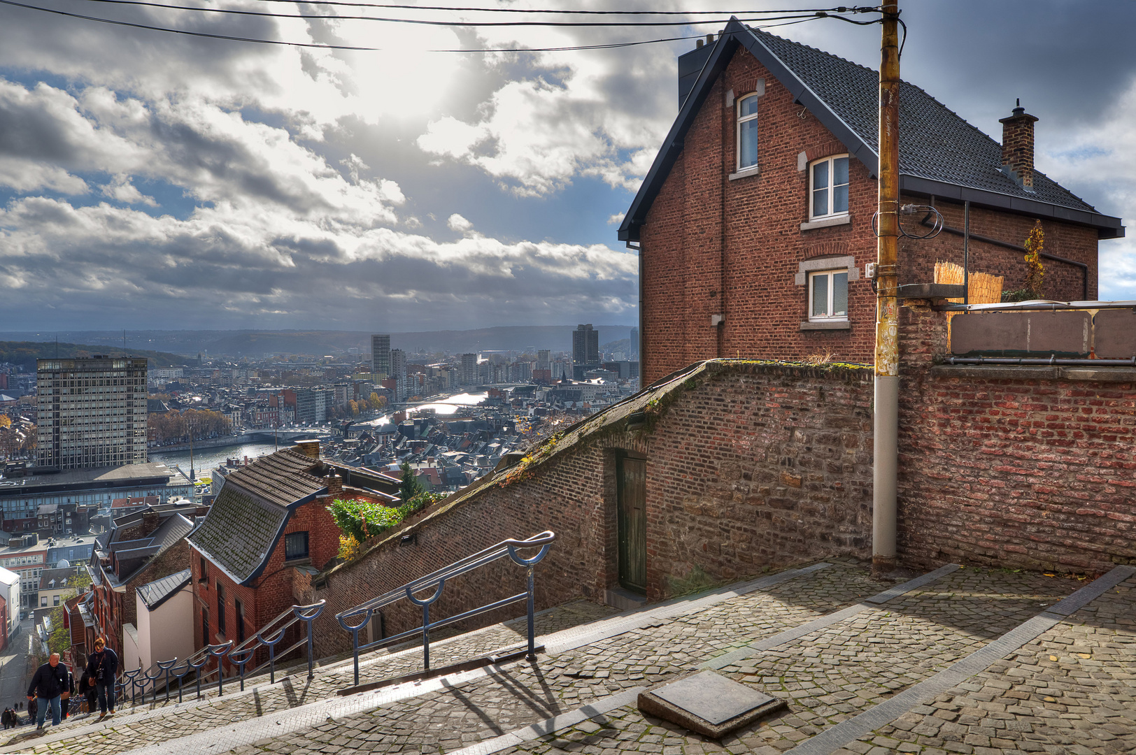 Blick auf Liège, Belgien