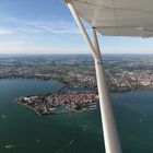 Blick auf Lindau und den Campingplatz