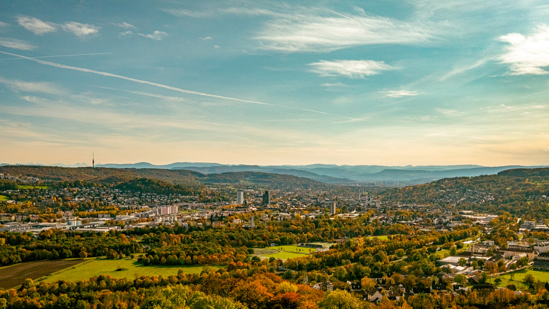 Blick auf Lörrach von Burg Rötteln