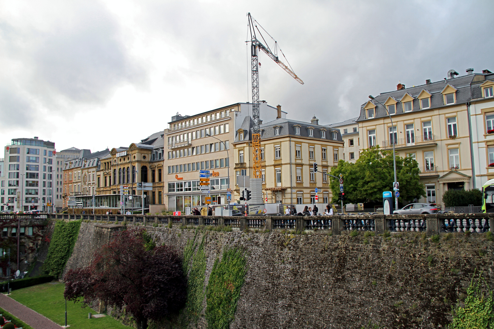 Blick auf Luxemburg Stadt von der Altstadt aus