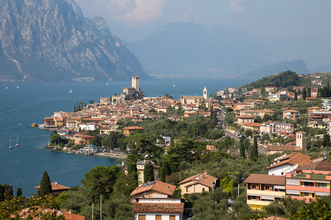 Blick auf Malcesine am Gardasee