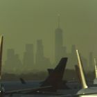 Blick auf Manhattan vom JFK Flughafen