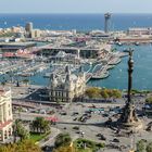 Blick auf Marina Port Vell und Rambla del Mar, Barcelona