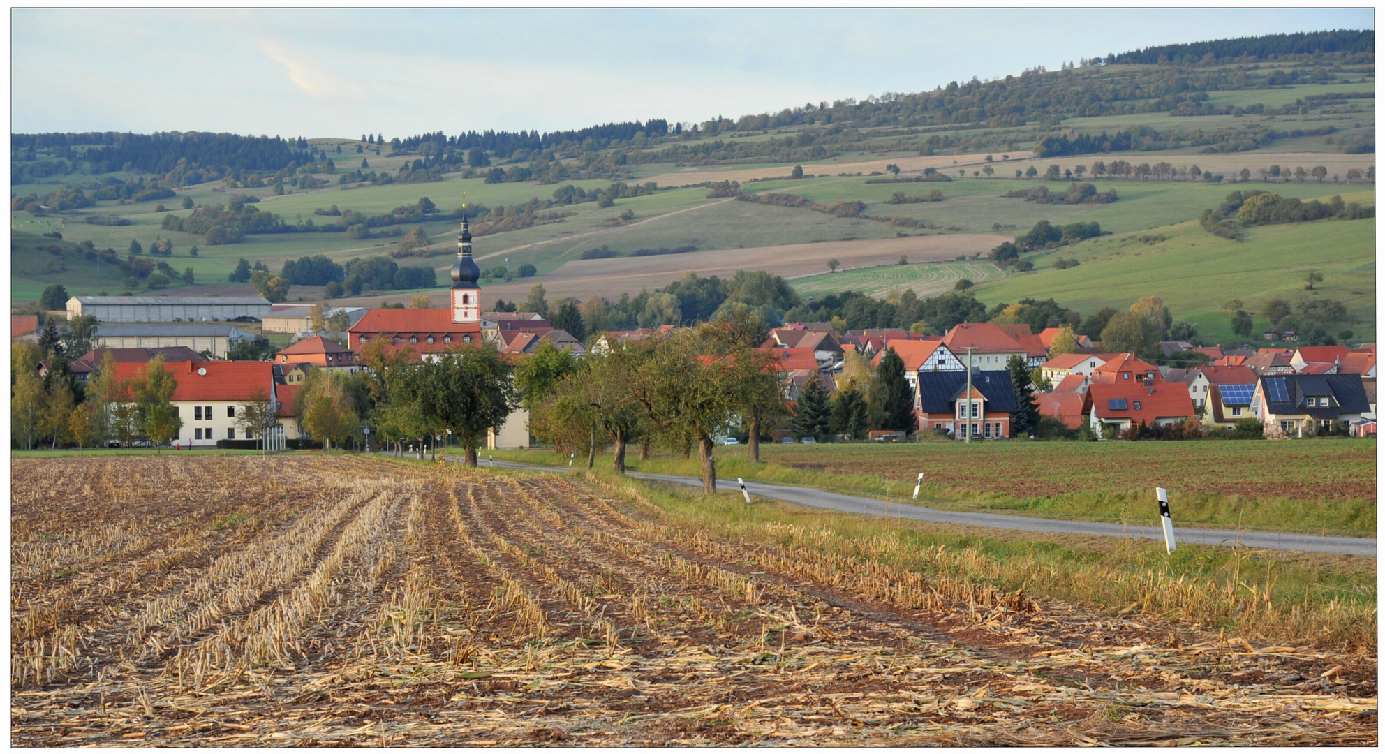 Blick auf mein Dorf im Herbst (vista a mi pueblo en otoño)