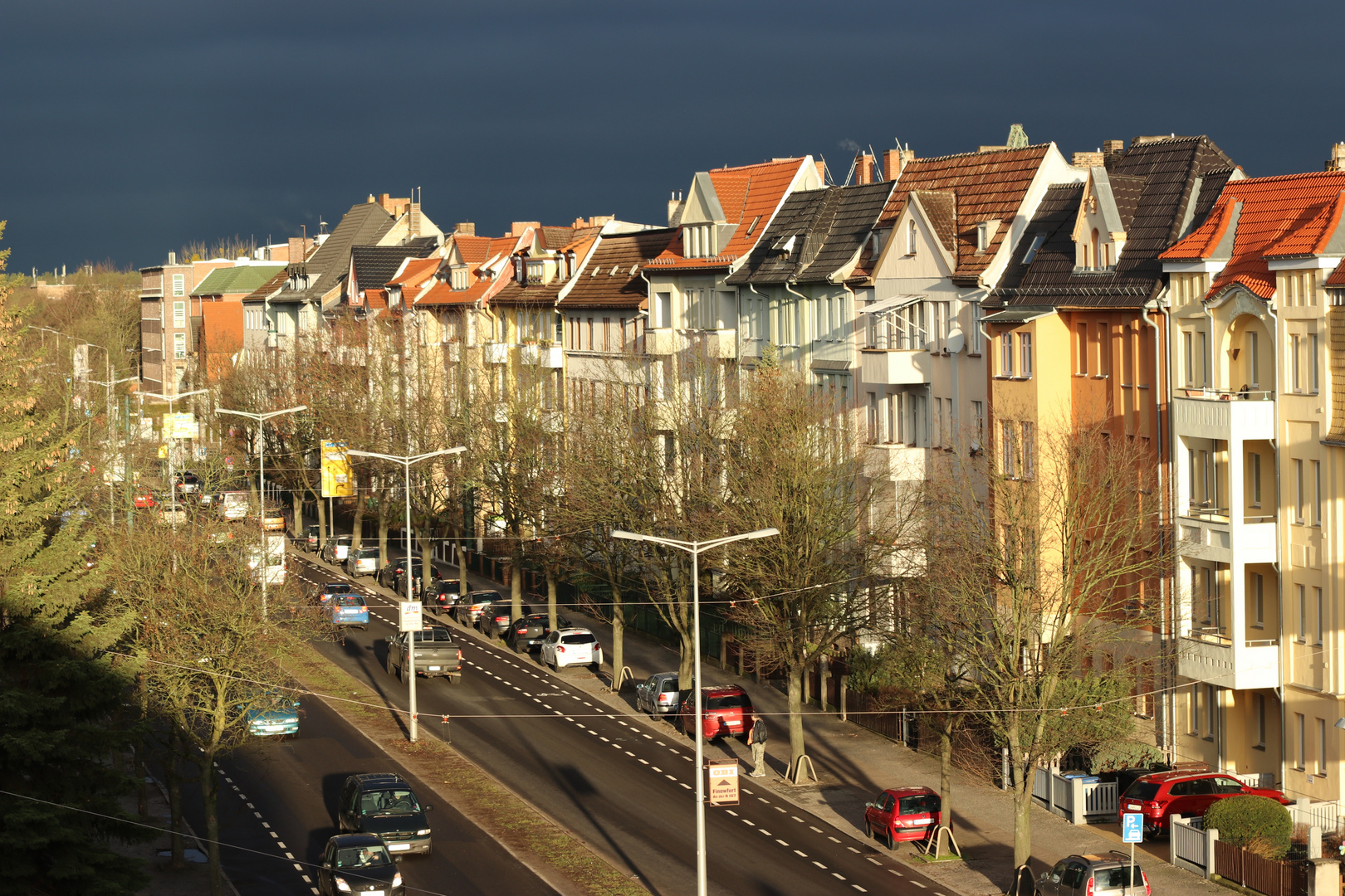 ... Blick auf meine Straße ...