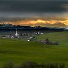 Blick auf Merazhofen im Allgäu