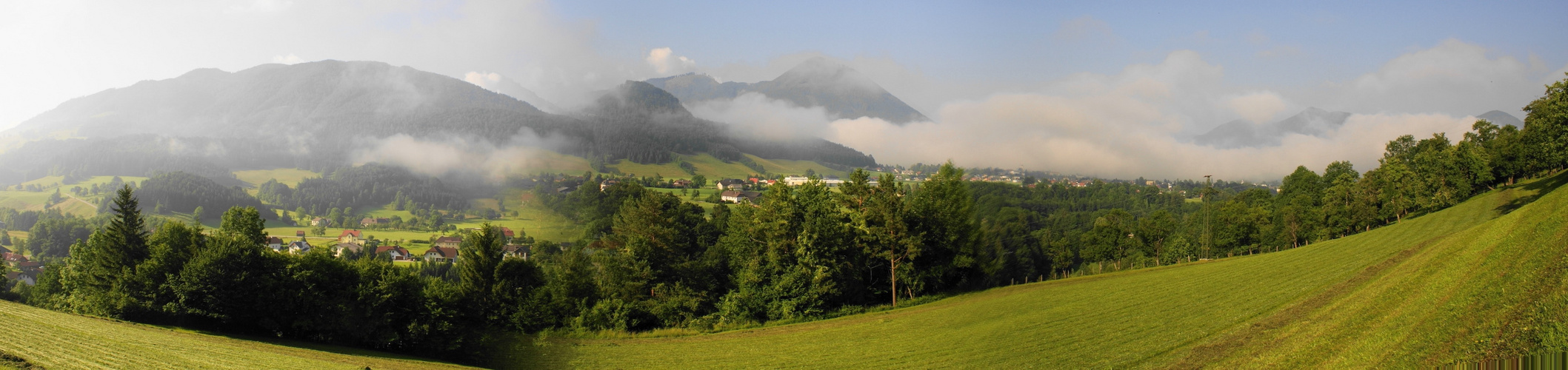 Blick auf Molln von der Sonnseite aus