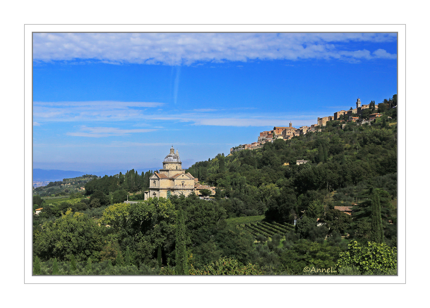 Blick auf Montepulciano . . .