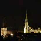 Blick auf Mühlhausen bei Nacht