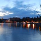 Blick auf Müllrose (Schlaubetal) während des Volksfestes "Seezauber"