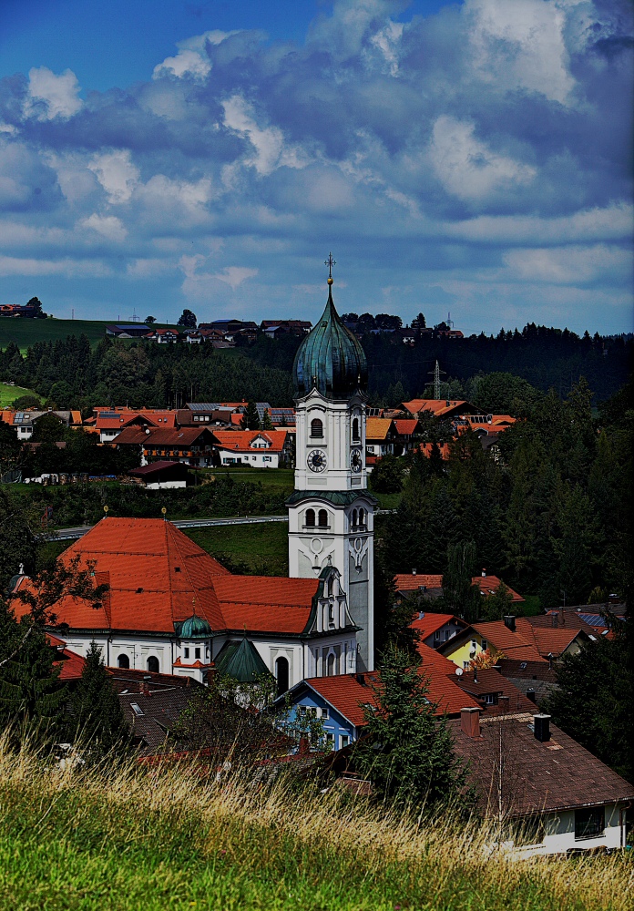 Blick auf Nesselwang im Allgäu