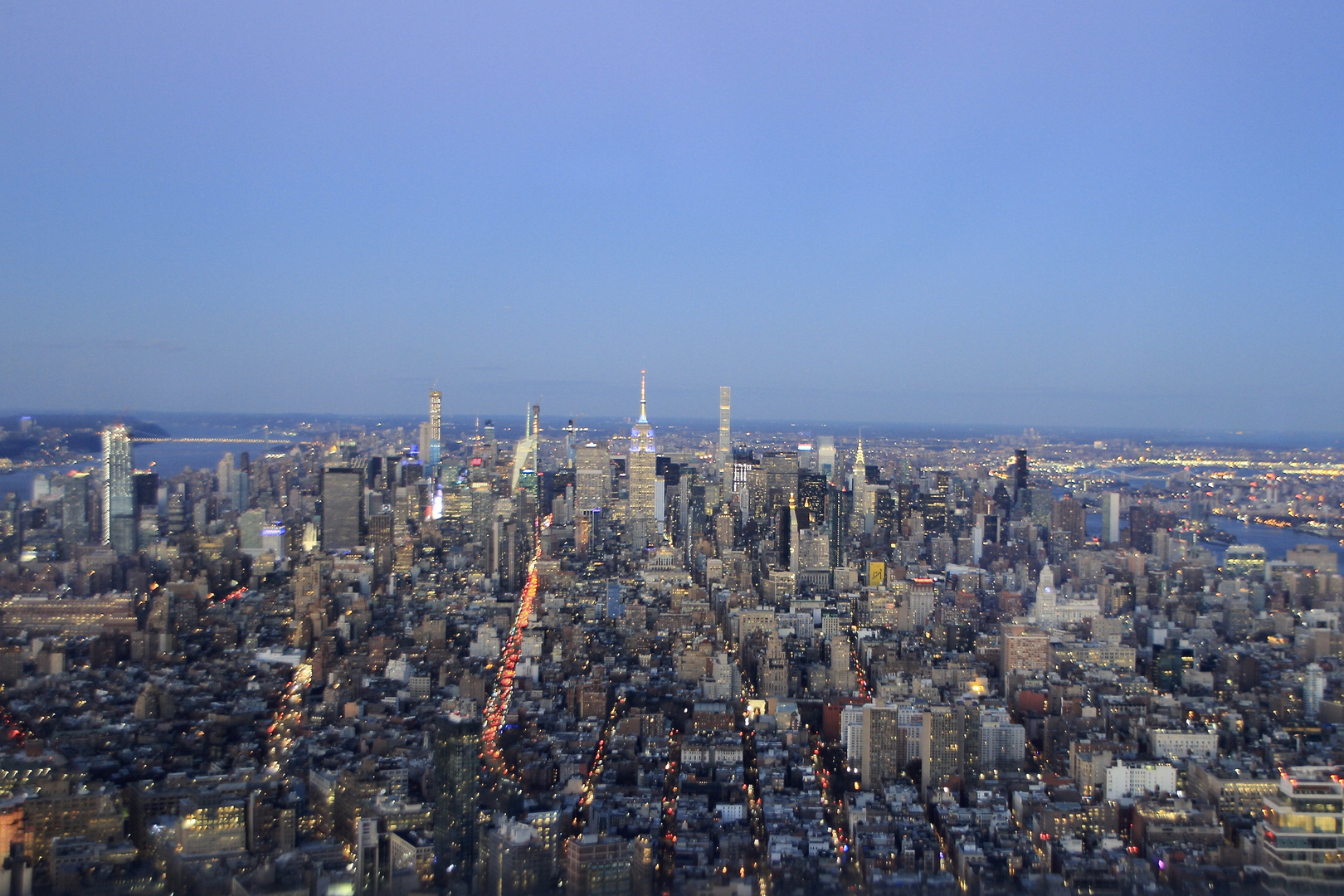 Blick auf New York vom One Wold Tower