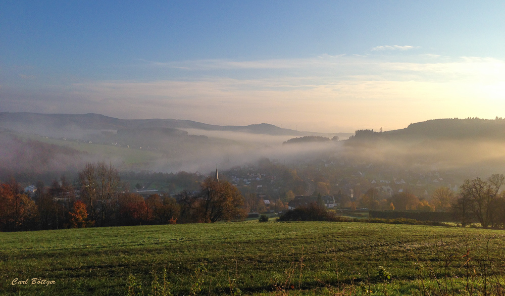 Blick auf Niederdielfen - Siegerland