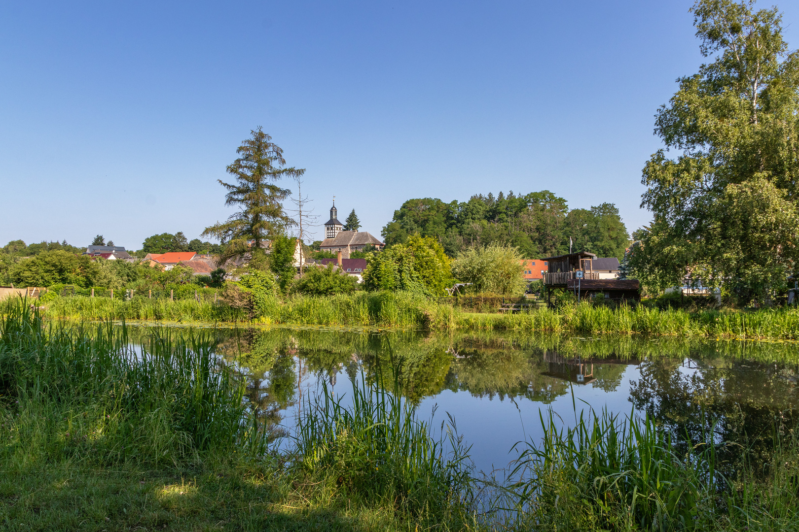 Blick auf Niederfinow