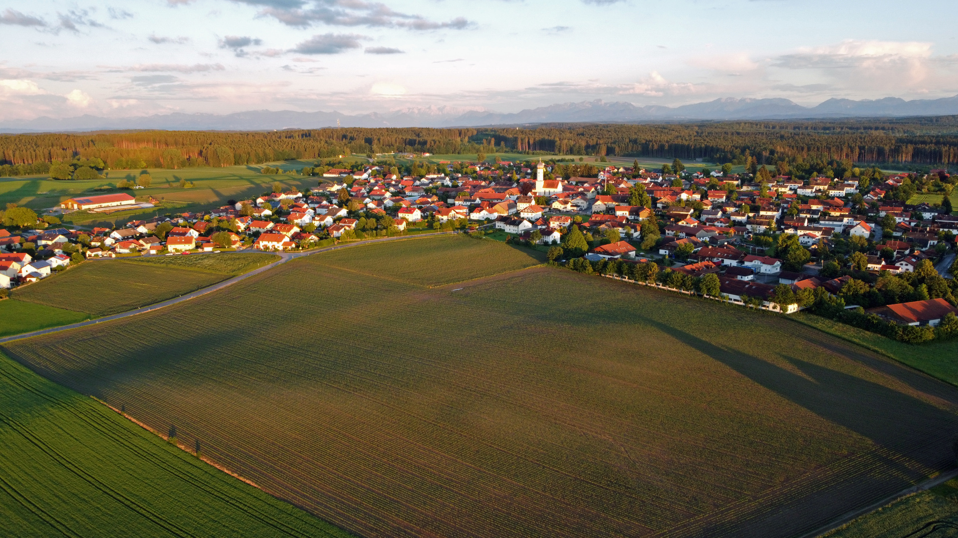 Blick auf Oberpframmern