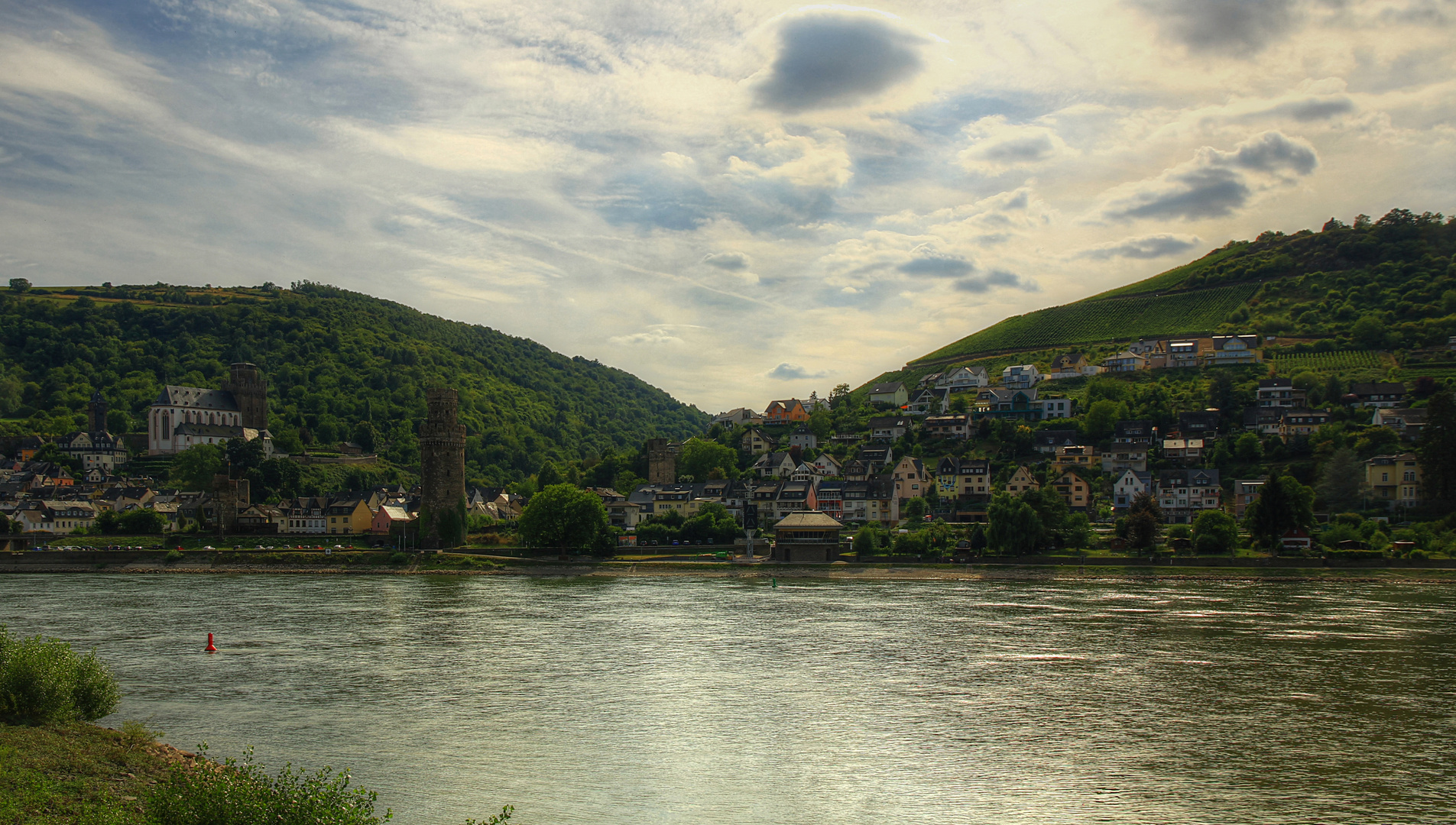 Blick auf Oberwesel am Rhein