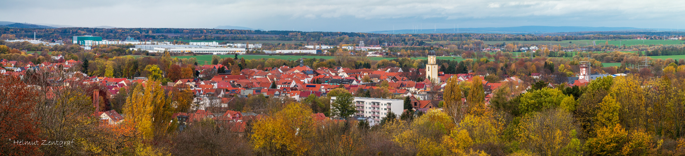 Blick auf Ohrdruf im Herbst 2020