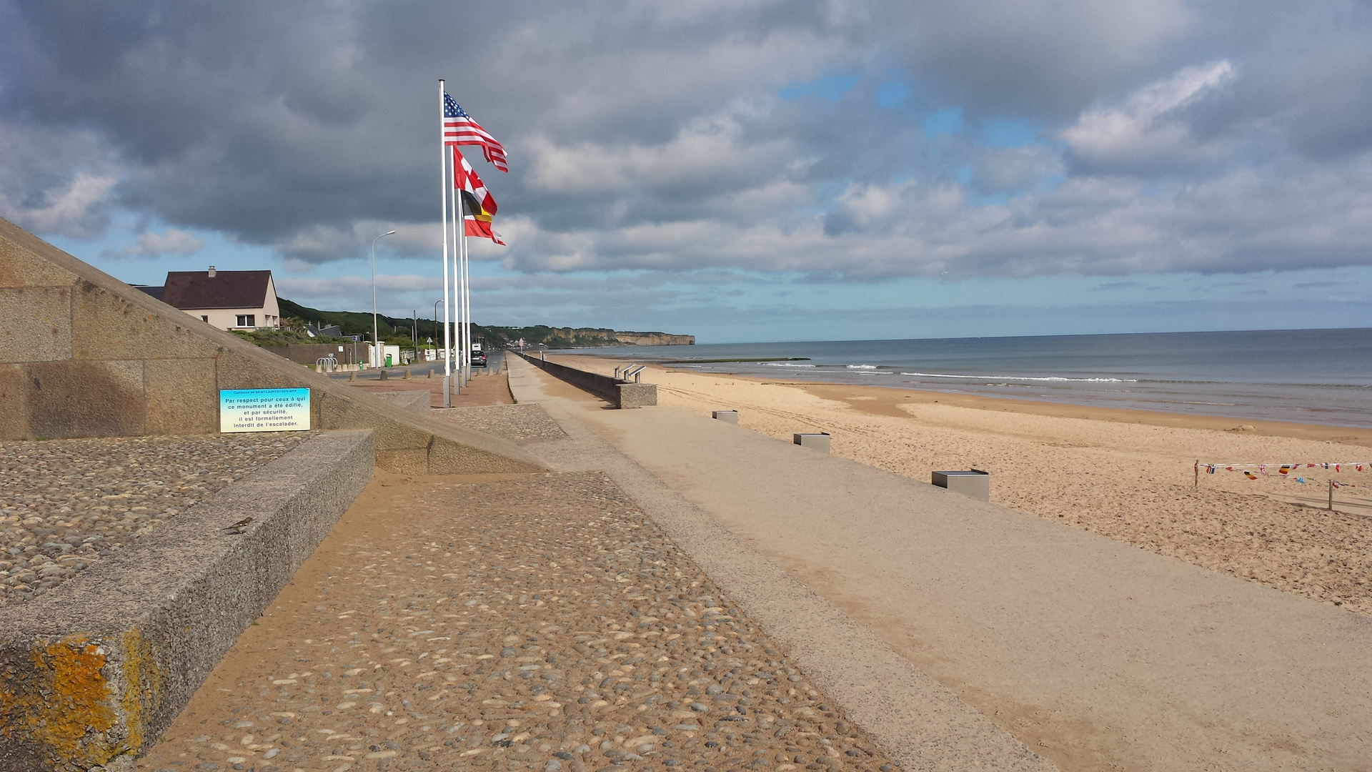 Blick auf Omaha Beach Frankreich