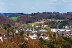 Blick auf Overath im Bergischen Land