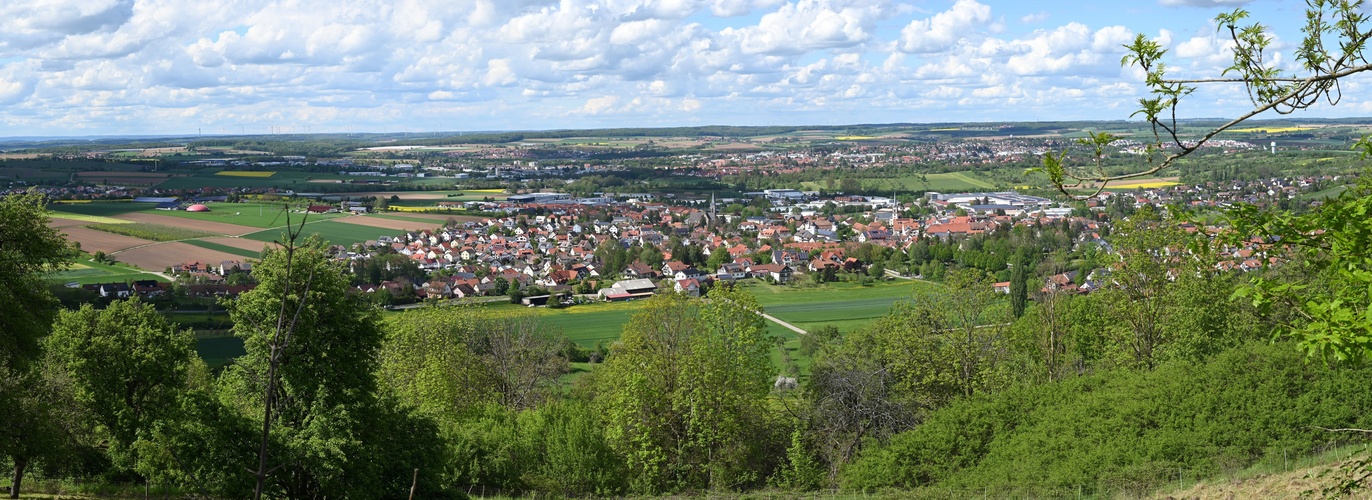 Blick auf Pfedelbach