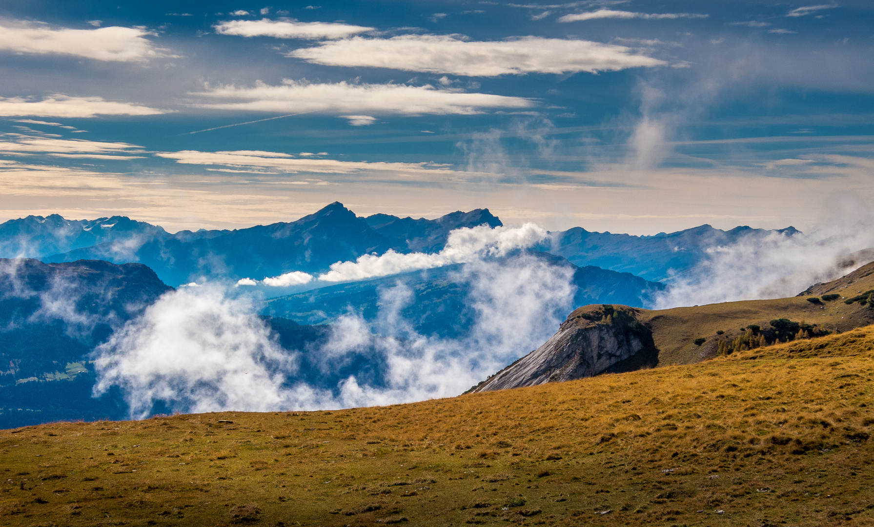 Blick auf Piz Beverin